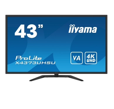 מסך מחשב 43 אינץ' כולל רכזת ורמקולים מובנים IIYAMA ProLite X4373UHSU-B1 43 Inch 4K UHD 60Hz VA Matrix 3ms 2xHDMI DP mDP USB HUB Speaker